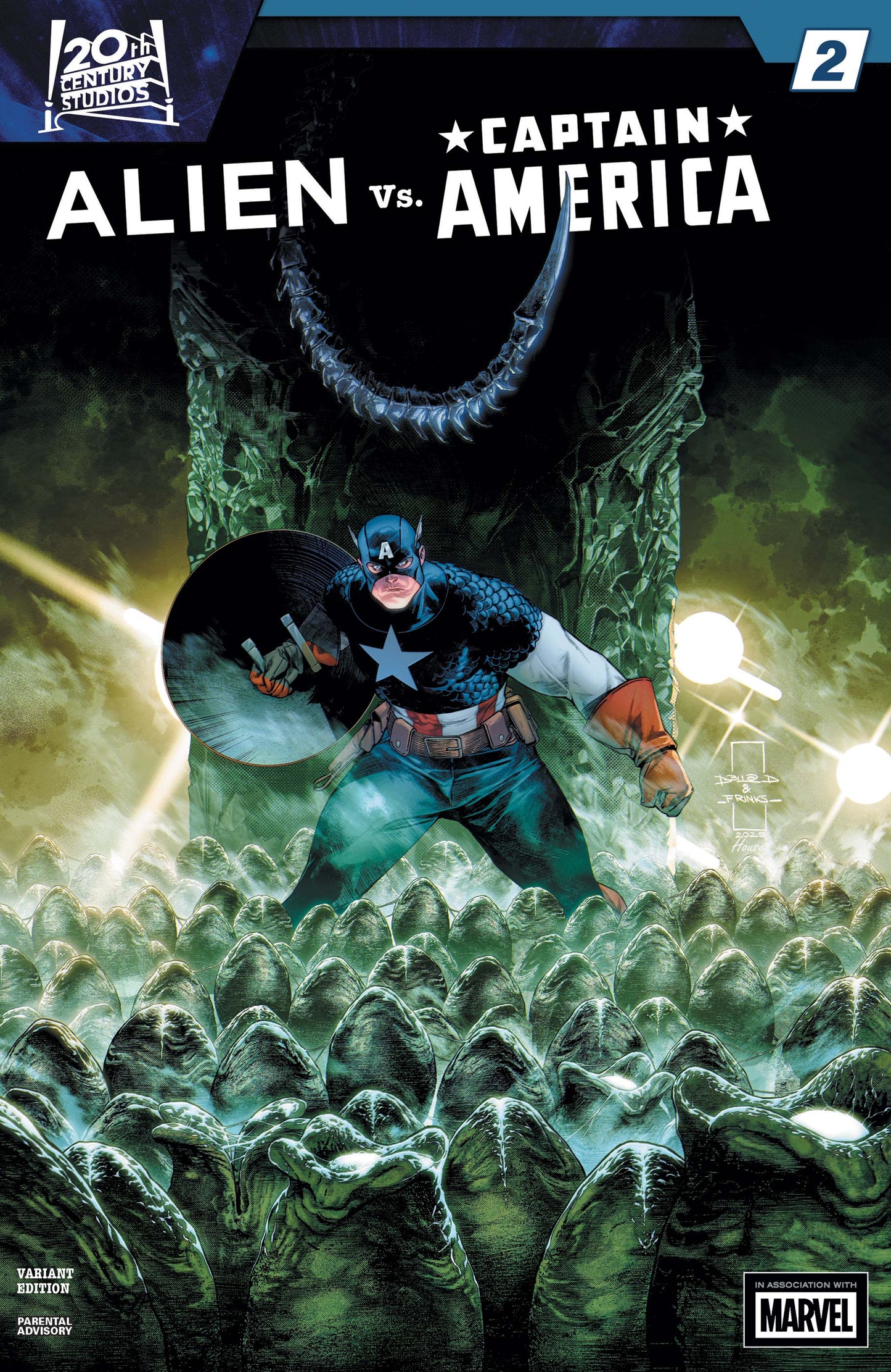 Alien Vs. Captain America #2 Frank Alpizar Variant (FIRST PRINT)