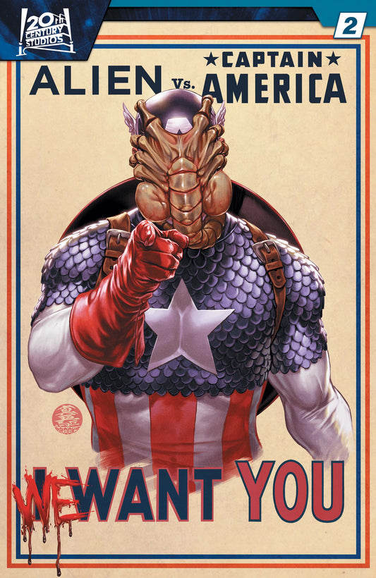 Alien Vs. Captain America #2 Mark Brooks Variant