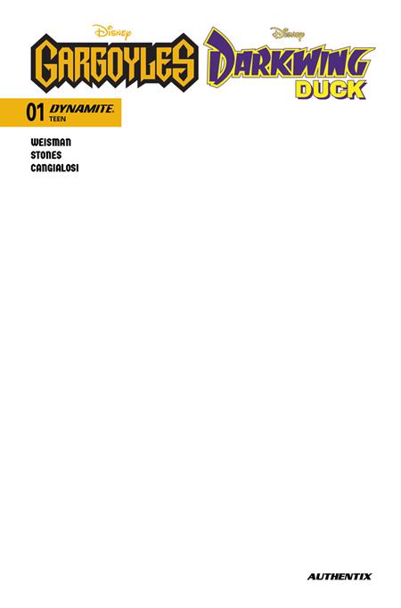 GARGOYLES DARKWING DUCK #1 COVER E BLANK