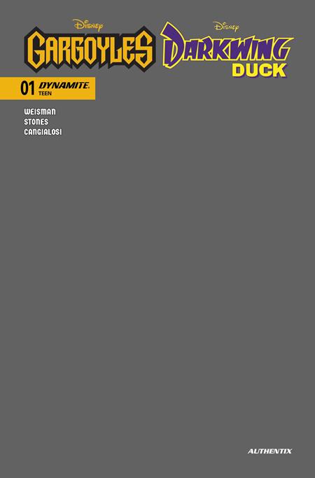 GARGOYLES DARKWING DUCK #1 COVER N GARGOYLE GREY BLANK