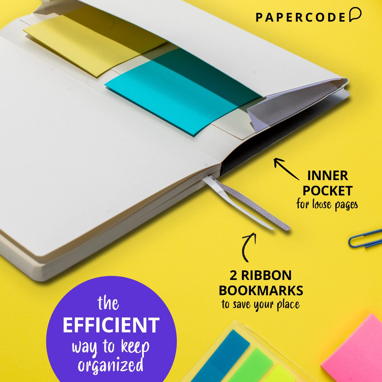 Papercode Lined Journal Notebooks - Luxury Journals for Writing w/ 130 Pages, Soft Cover - Executive Notebooks for Work, Travel, College